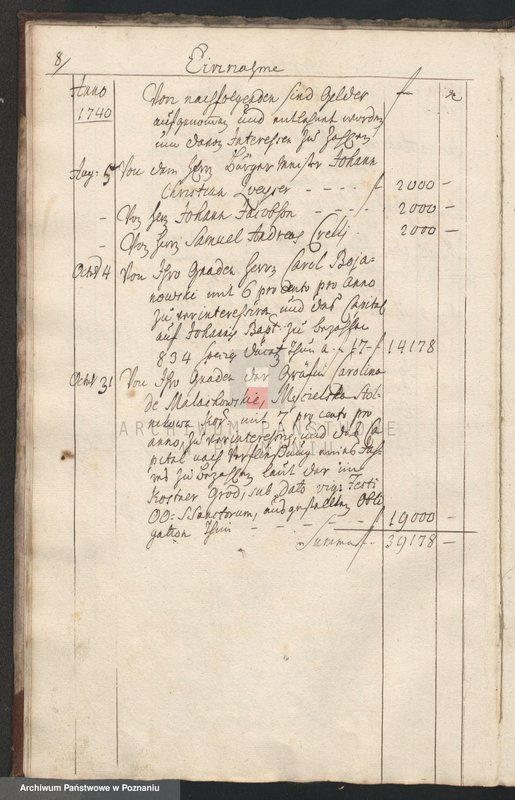 Obraz 10 z jednostki "Rechnung der Stadt Lissa; język niemiecki"