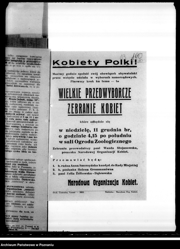 Obraz 17 z jednostki "Ulotki Stronnictwa Narodowego- przed wyborami samorządowymi miasta Poznania"