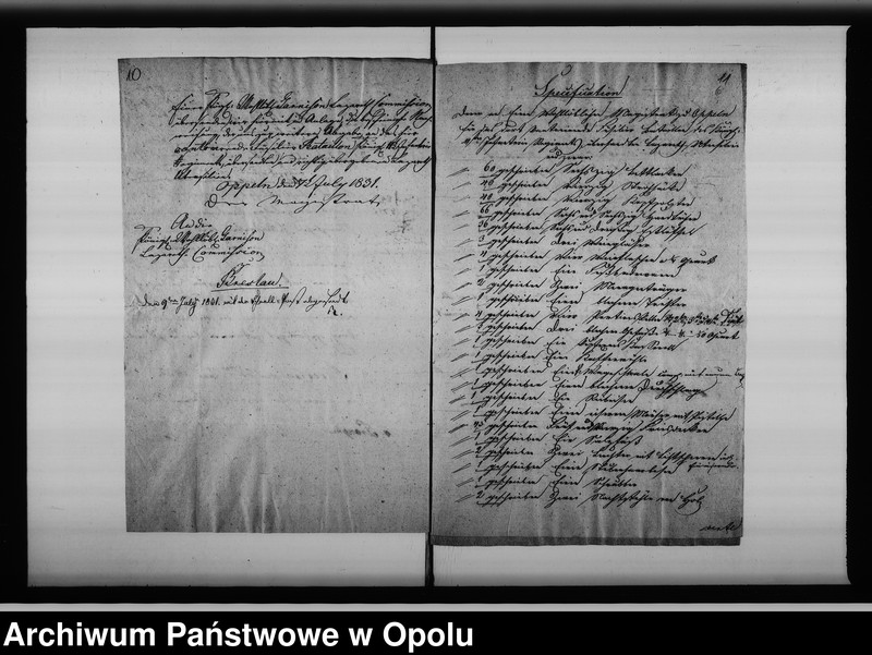 image.from.unit.number "Acta ueber die Einrichtung eines Militair Lazareths vom Jahre 1831"