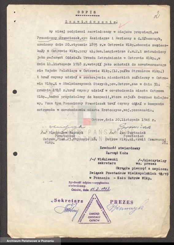 Obraz 16 z jednostki "Życiorysy powstańców wielkopolskich: P - tom Vll /Przeniczny Franciszek - Pyszkowski Feliks/."