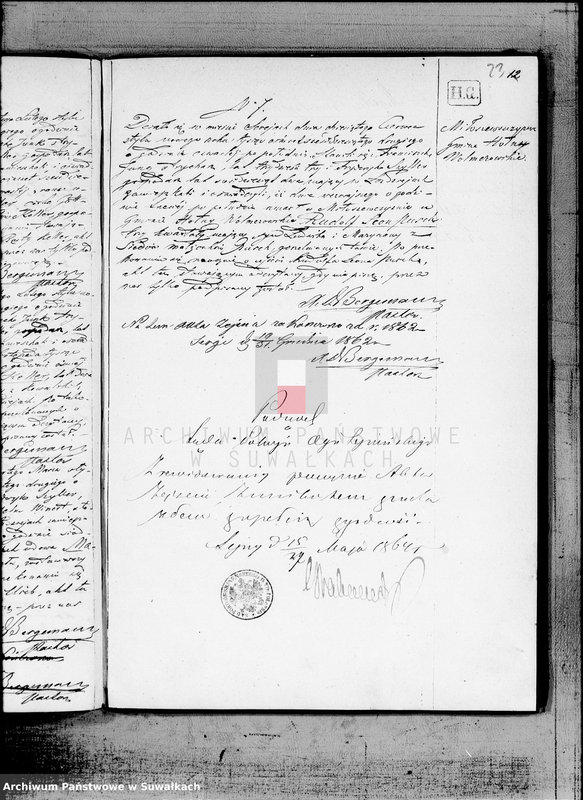 image.from.unit.number "Księga Duplikat do zapisywania aktów urodzenia, małżeństw i zejścia z Filiału Ewangelicko-Augsburgskiego w mieście Sereje za rok 1862"