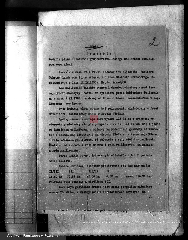 Obraz 6 z jednostki "Majętność leśna Srocko-Wielkie powiat kościański"