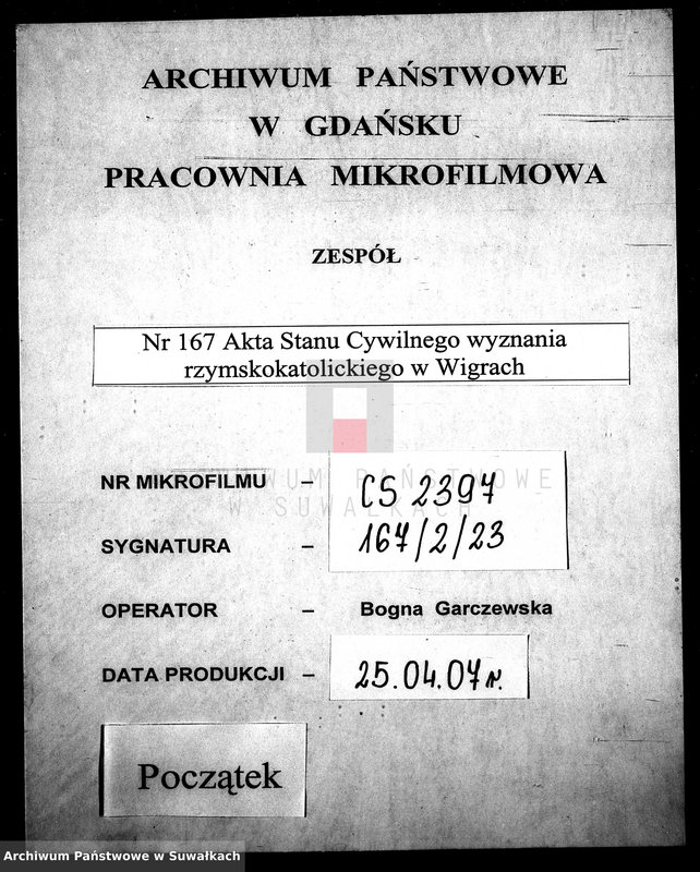 image.from.unit.number "Dowody do Akt Małżeństwa Parafii Wigierskiej za Rok 1857."