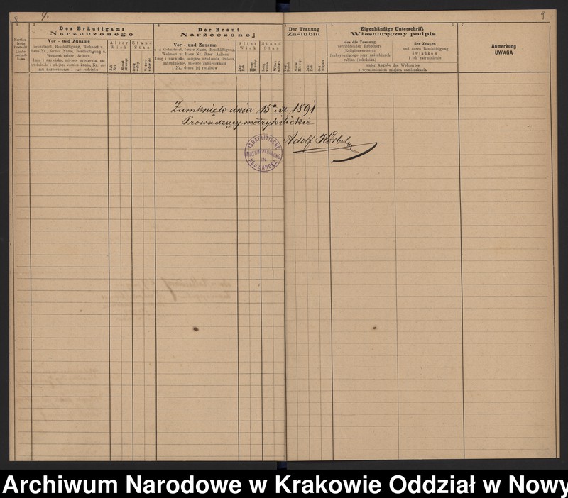 Obraz 7 z jednostki "Księga małżeństw"