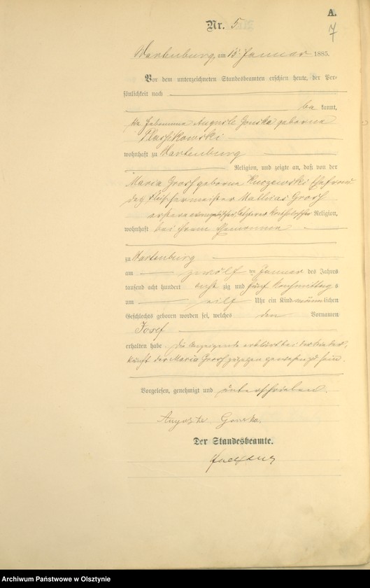 image.from.unit.number "Geburts-Haupt-Register Nr 1 - 205"