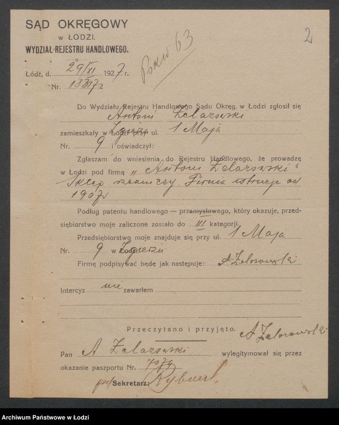 Obraz 4 z jednostki "Antoni Żelazowski- sklep rzeźniczy w Zgierzu"