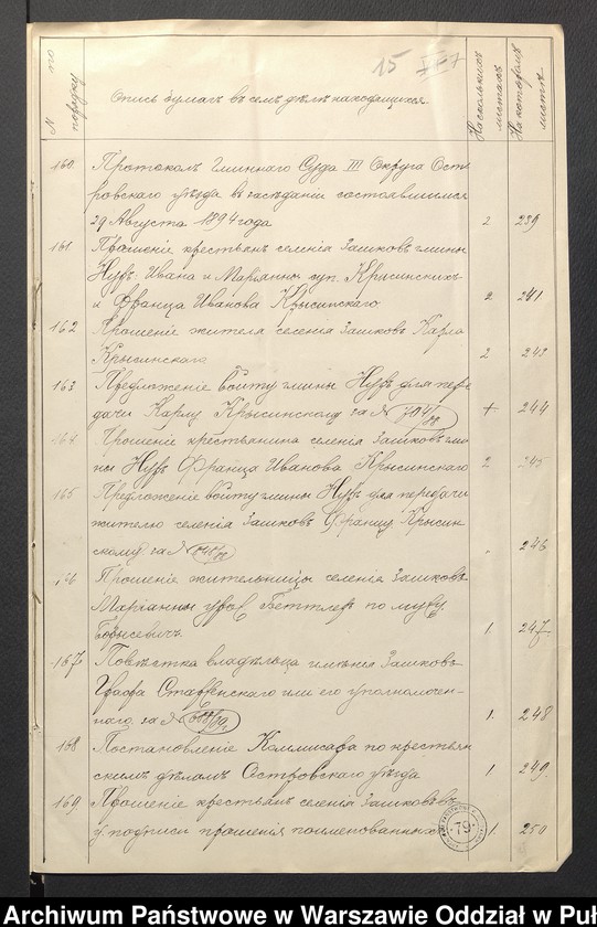 image.from.unit.number "O urządzaniu chłopów wsi Zaszków wchodzących w skład własności poduchowej Jasienica, gm. Nur"