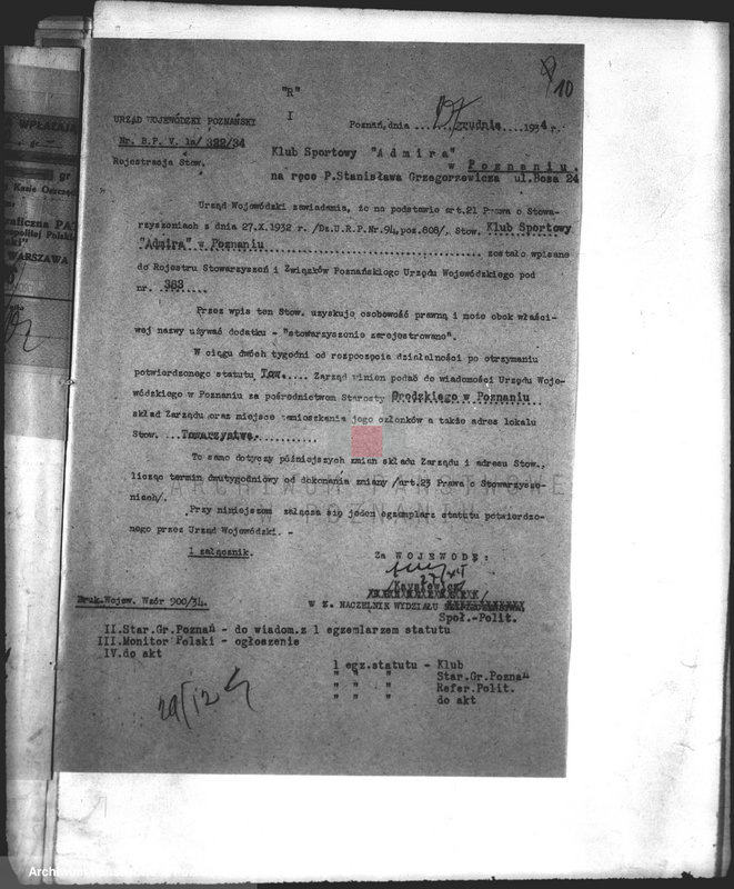 Obraz 14 z jednostki "/Klub Sportowy,,Admira" w Poznaniu/"