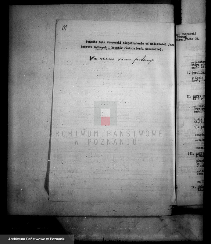 Obraz 16 z jednostki "Akta dodatkowe dotyczące majątku państwowego Grabionna powiatu wyrzyskiego /m.in. sprawy dzierżawy majątku/"