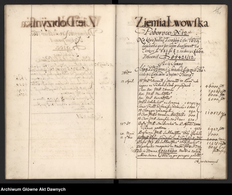 image.from.unit.number "Rozliczenie z poboru i podymnego uchwalonych w 1670 r."