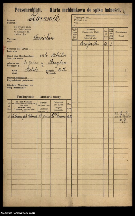 image.from.unit.number "[Spis ludności Łodzi] Żórawiak - Zybrand"