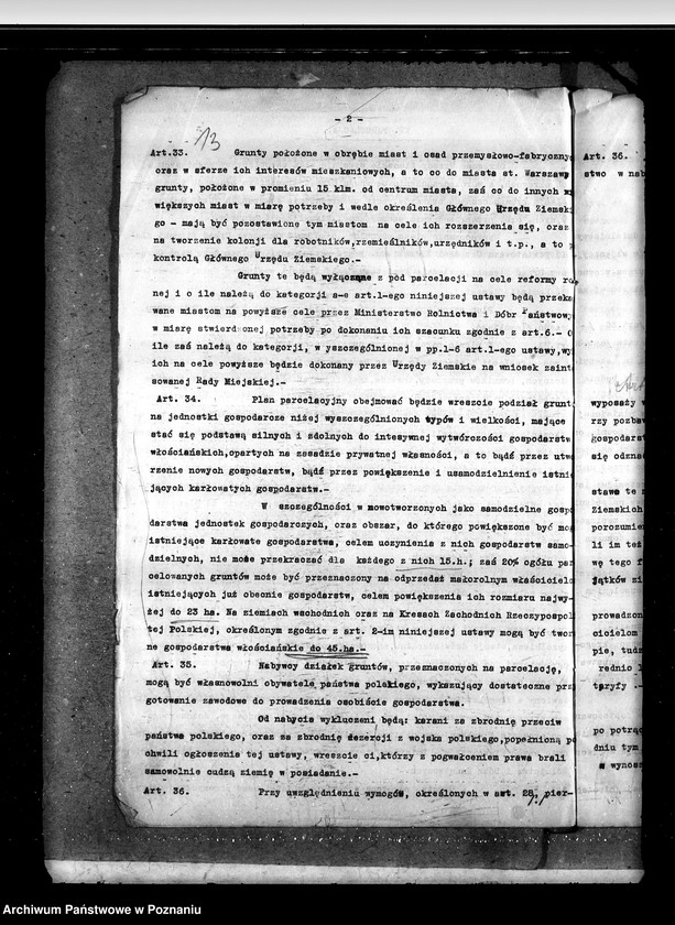 Obraz 18 z jednostki "Sprawy prawne projekty ustaw i rozporządzeń do Sejmu Ustawodawczego"