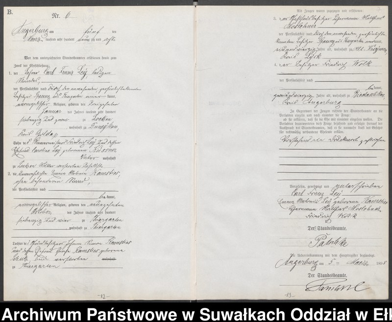 image.from.unit.number "Heiraths-Neben-Register des Preussischen Standes-Amtes Angerburg Kreis Angerburg"