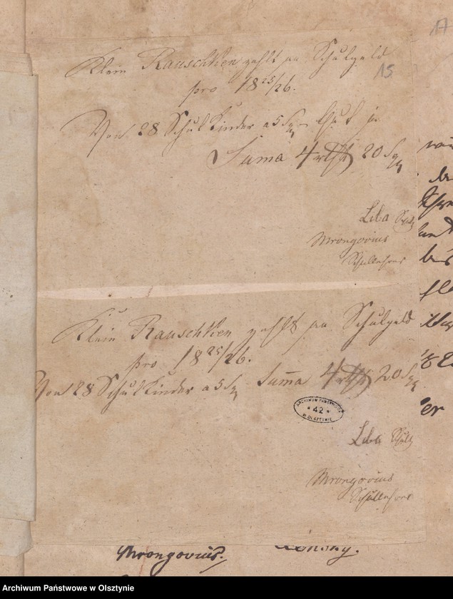 image.from.unit.number "Consignation des Kirchspiels Passenheim"