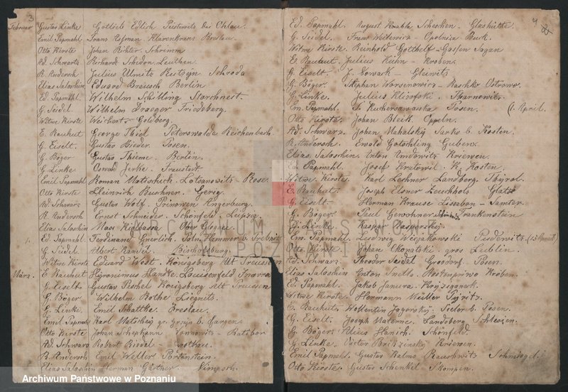 Obraz 3 z jednostki "[Księga rejestracji czeladników zatrudnionych u mistrzów piekarskich w Lesznie]"