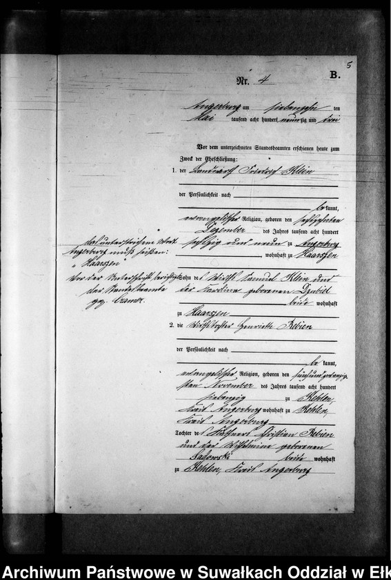 image.from.unit.number "Heiraths-Neben-Register des Preussischen Standes-Amtes Kehlen Kreis Angerburg"