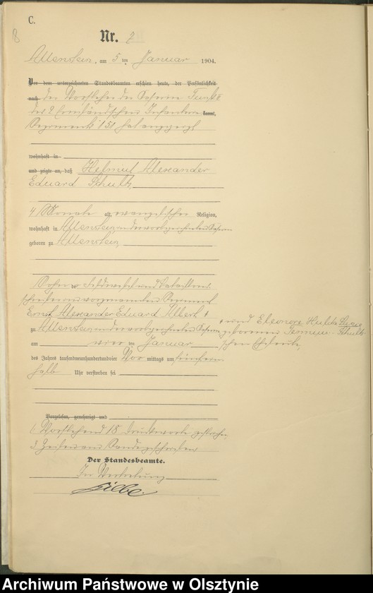 image.from.unit.number "Sterbe-Haupt-Register Tom I, Nr 1 - 398"