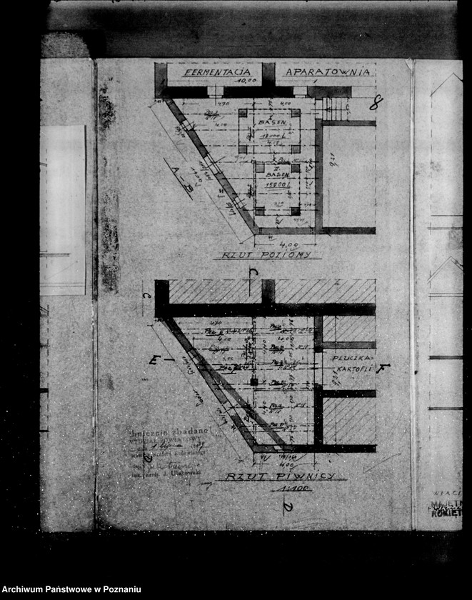 Obraz 14 z jednostki "Rysunek na rozbudowę gorzelni rolniczej w dobrach rycerskich O. Hantelmanna w Rokietnicy powiat poznański"