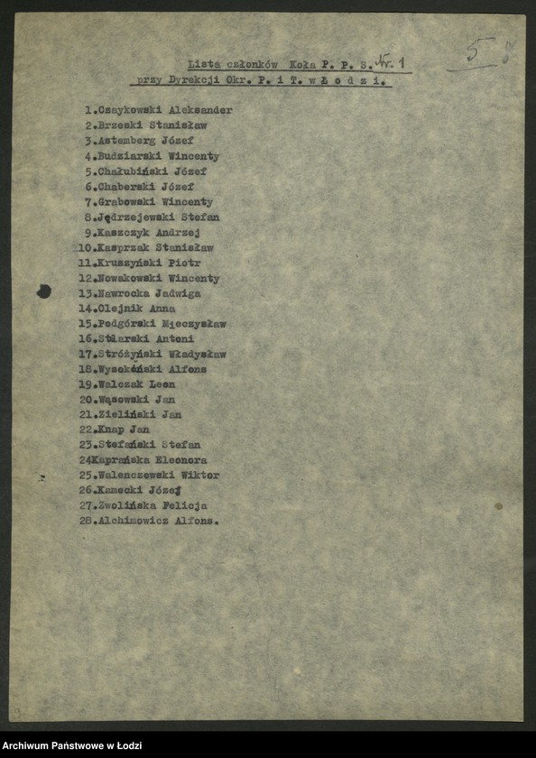 Obraz 9 z jednostki "Komitet Pocztowy PPS- protokoły posiedzeń. Koło Pocztowe- protokoły zebrań i protokoły współzawodnictwa pracy"