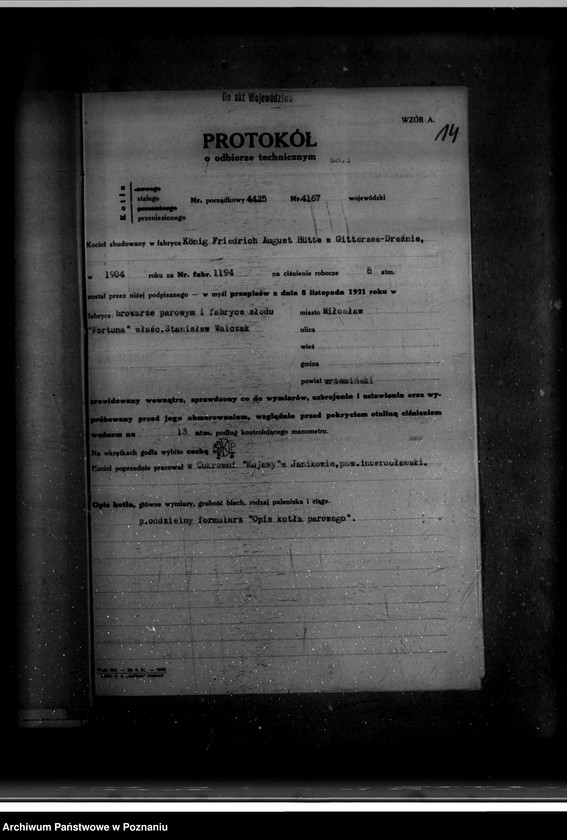 Obraz 18 z jednostki "Browar St. Walczak w Miłosławiu powiat wrzesiński nr woj. 6227"