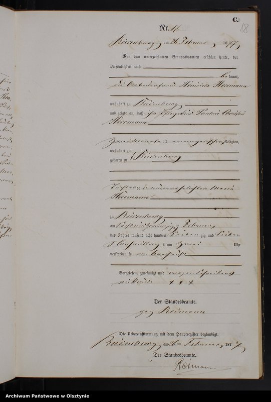 image.from.unit.number "Sterbe-Neben-Register Nr 1 - 95"