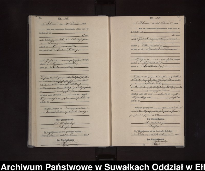 image.from.unit.number "Sterbe-Neben-Register des Königlichen Preussischen Standes-Amtes Orlen Kreis Loetzen"