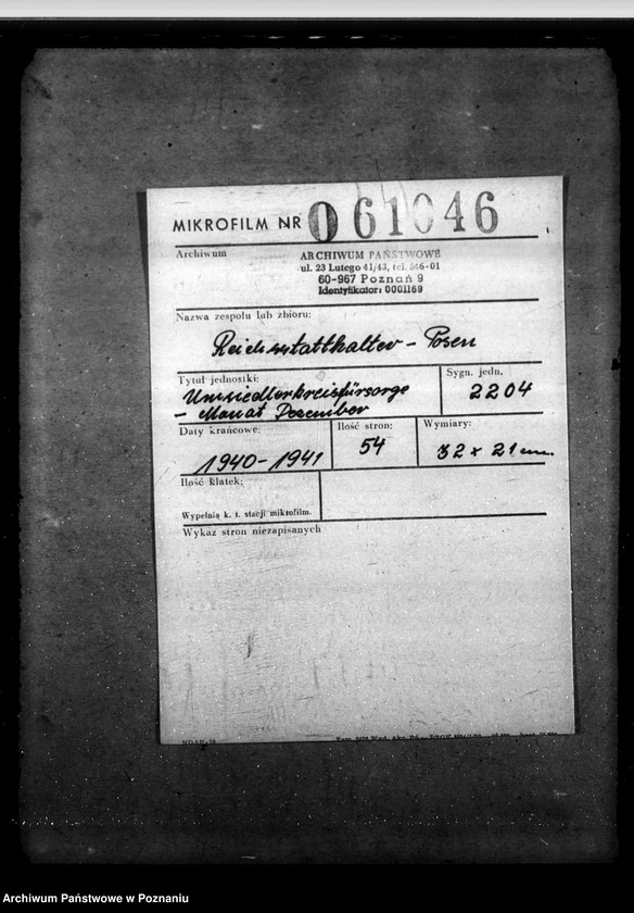 Obraz 2 z jednostki "Umsiedlerkreisfürsorge - Monat Dezember"