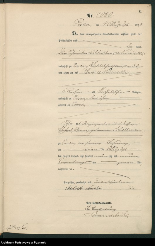 Obraz 8 z jednostki "Księga zgonów t. III"