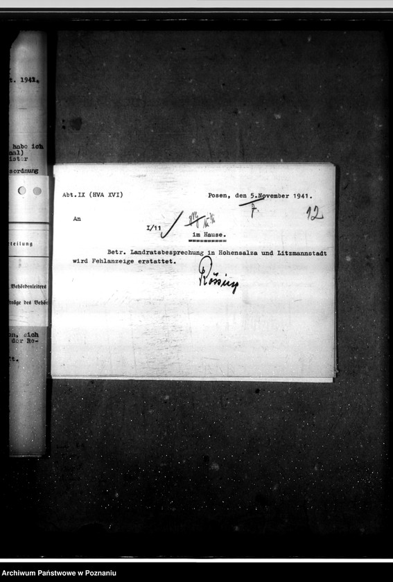 Obraz 16 z jednostki "Konferencje z landratami - korespondencja, porządki obrad"