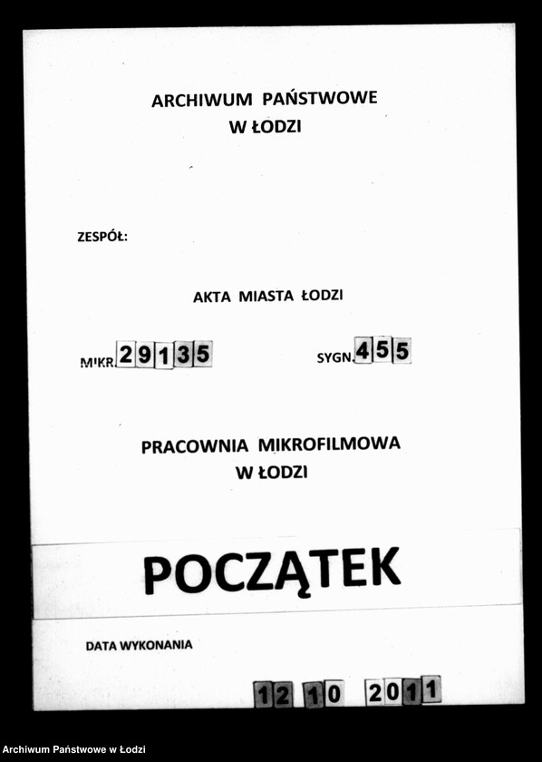 Obraz 1 z jednostki "Akta tyczące się budowli prywatnych w Nowym Mieście"