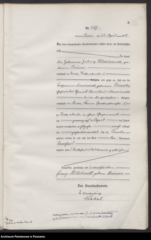 Obraz 15 z jednostki "Księga miejscowa urodzeń tom II [Rejestr główny urodzeń]"