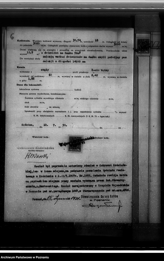 Obraz 11 z jednostki "Cukrownia w Kościanie nr woj. kotła 1867"