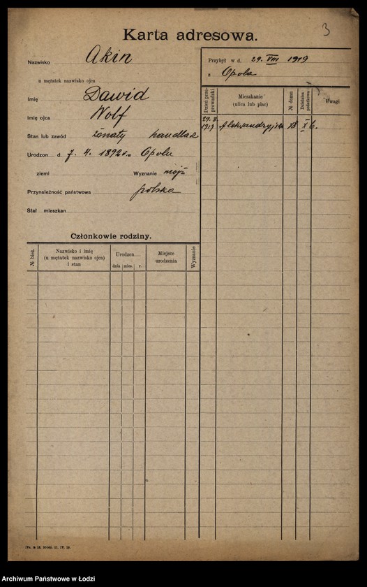 Obraz 5 z jednostki "[Spis ludności Łodzi] Akimow - Alperin"