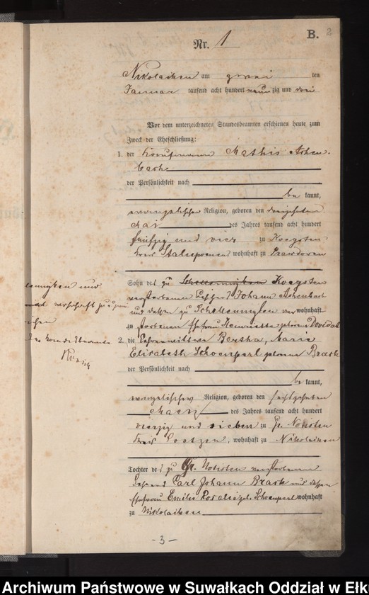 image.from.unit.number "Heiraths-Haupt-Register des Königlichen Preussischen Standes-Amtes Nikolaiken Kreis Sensburg"