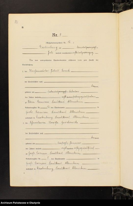 image.from.unit.number "Heirats-Haupt-Register Nr 1 - 25"