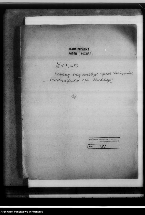 Obraz 4 z jednostki "[Wykazy ksiąg kościelnych wyznań chrześcijańskich i niechrześcijańskich z powiatu sieradzkiego]"