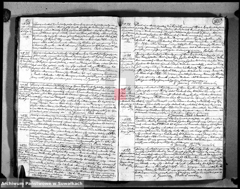 image.from.unit.number "Księga duplikat urodzonych, zaślubionych i umarłych urzędnika stanu cywilnego, parafii suwalskiey na rok 1835"