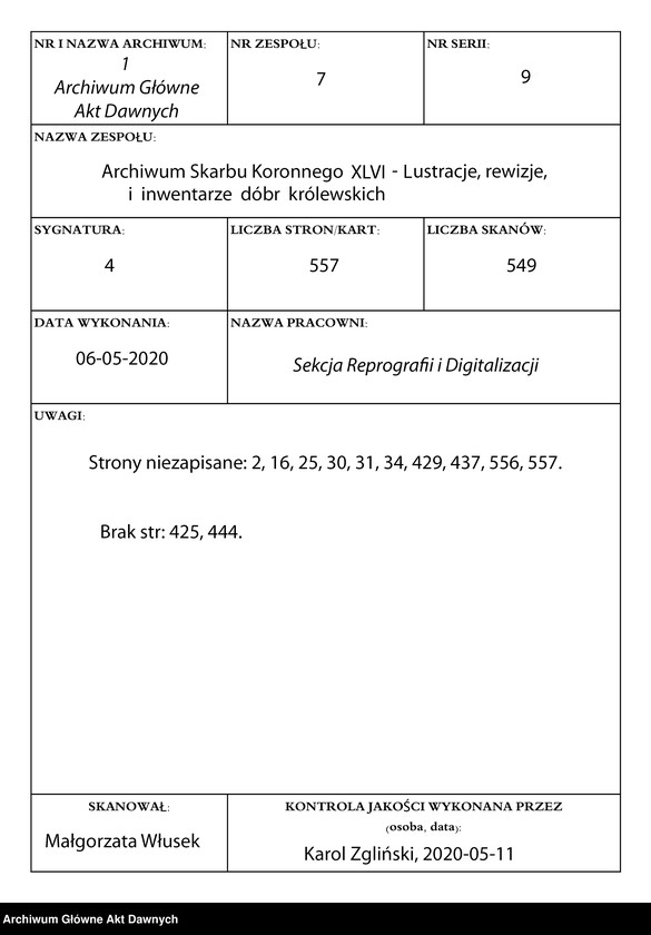 image.from.unit.number "Inwentarz starostwa wojewodztwa Kiiowskiego."