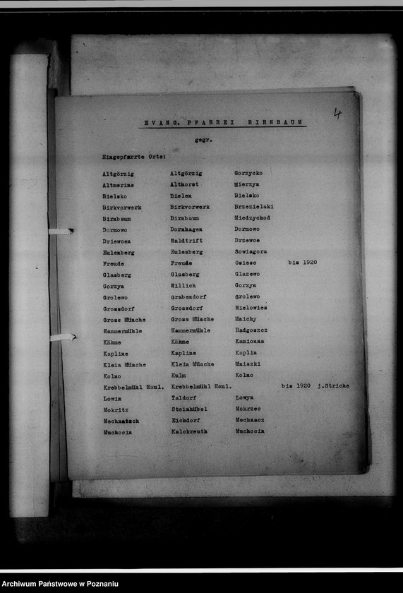 image.from.unit.number "Kreissippenamt Birnbaum [Międzychód]. Bücher evangelischer Kirchen, Altlutheraner, Bücher katholischer Kirchen, Zivilstandsregister, Seelenlisten, Zweitschriften"