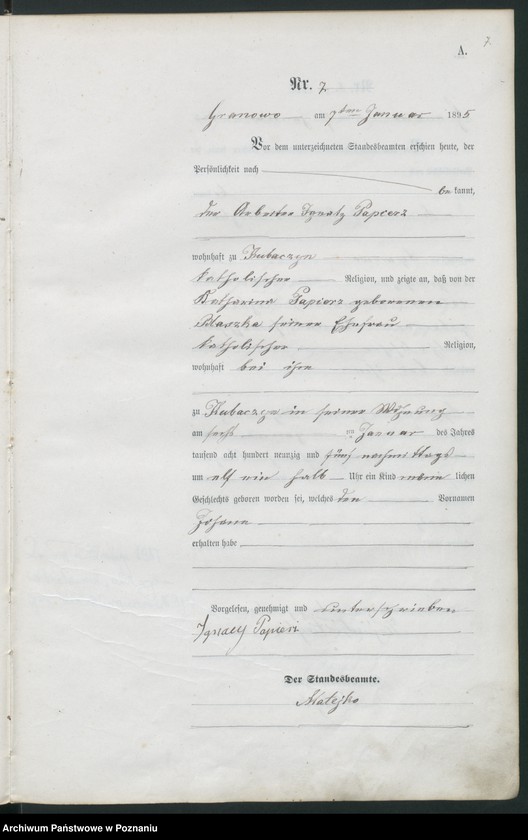 Obraz 10 z jednostki "Księga urodzeń"