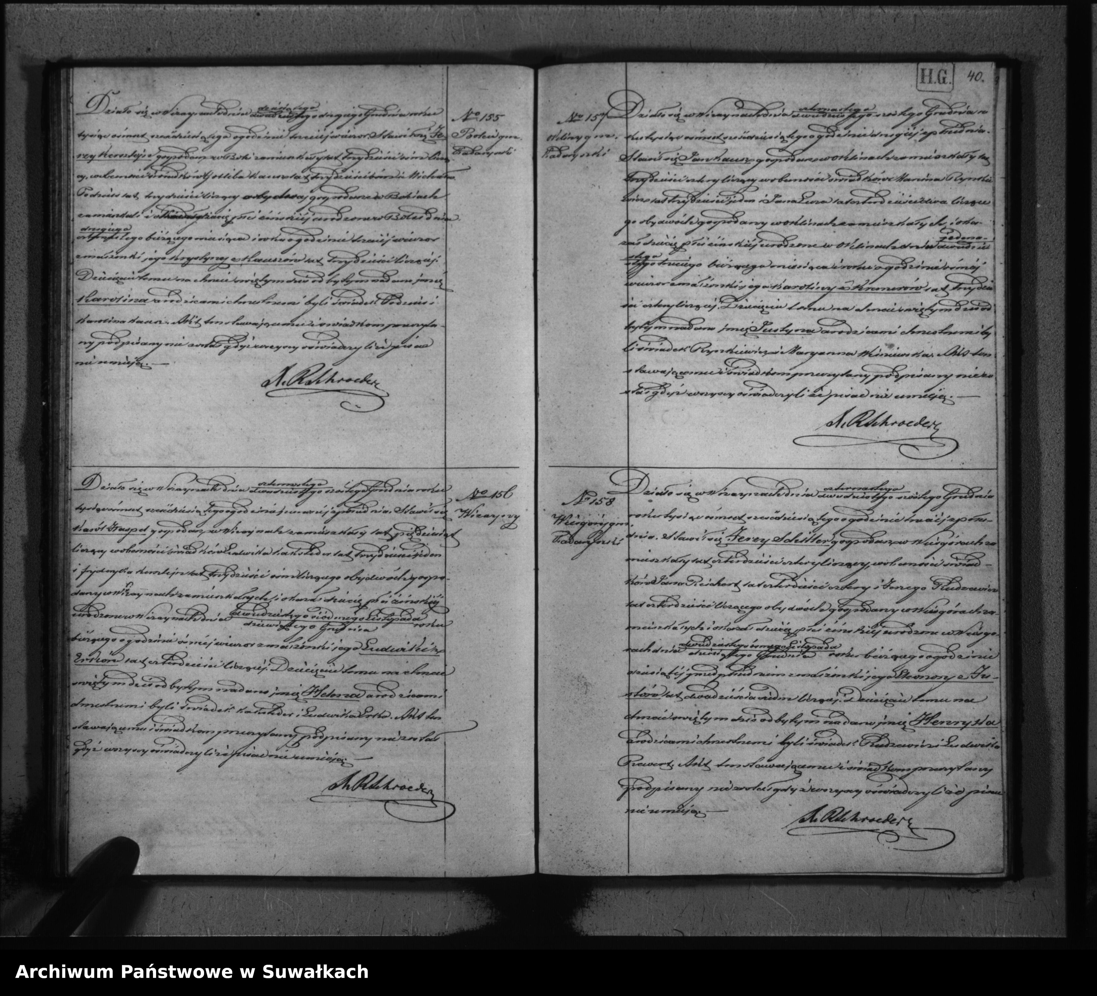 Skan z jednostki: Duplikat Aktów Urodzenia, Małżeństwa i Zejścia Parafii Ew. Augsburskiej Wiżajny na rok 1860