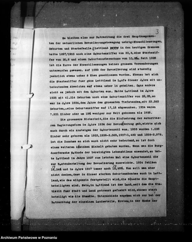 Obraz 7 z jednostki "Opracowanie dotyczące Lettlands Bevölkerungsentwicklung. Bevölkerungszustand"