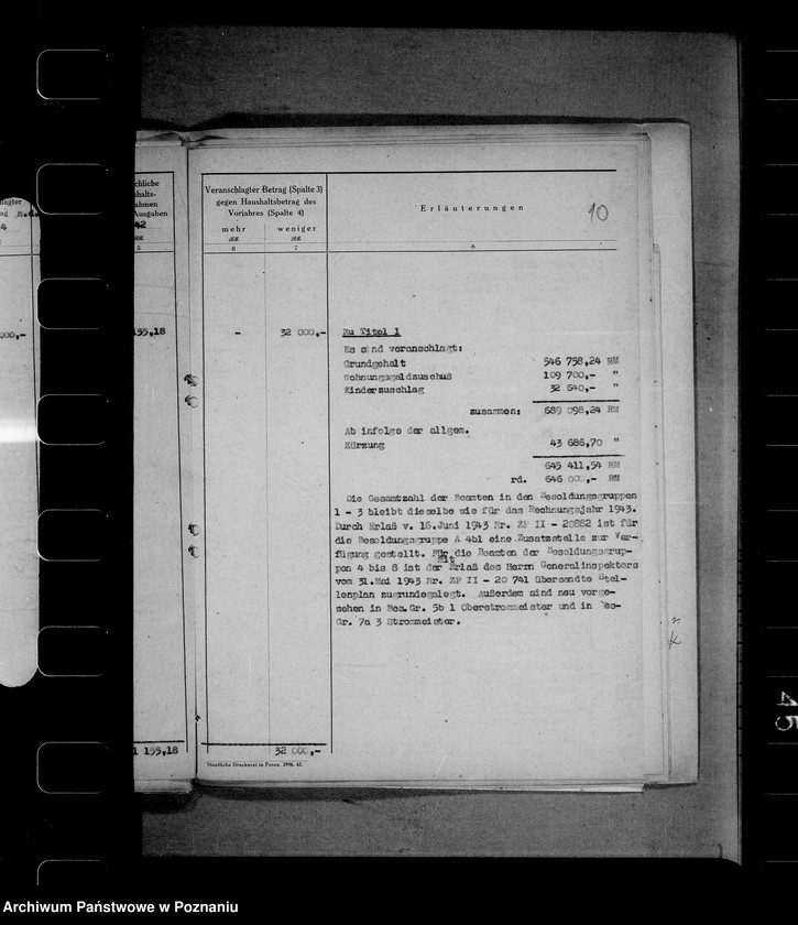 Obraz 14 z jednostki "Zapotrzebowanie kredytów dla Reichswasserwirtschaftsverwaltung"