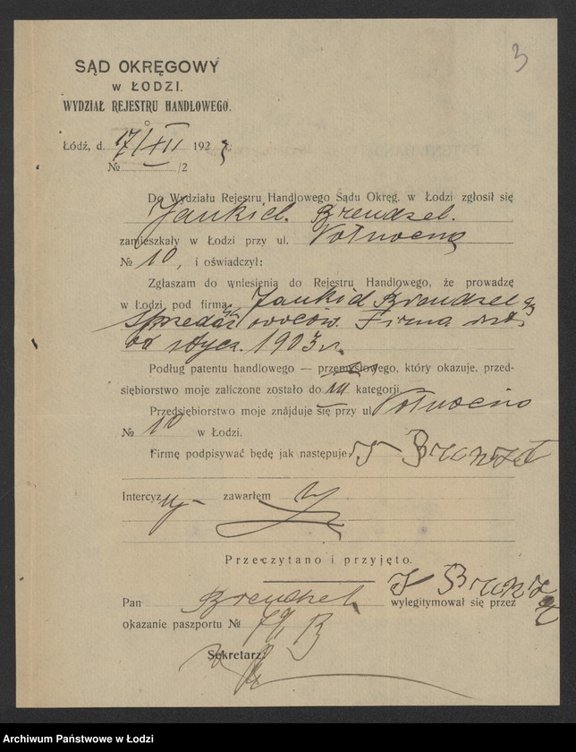 Obraz 5 z jednostki "Jankiel Brandzel – sprzedaż owoców"