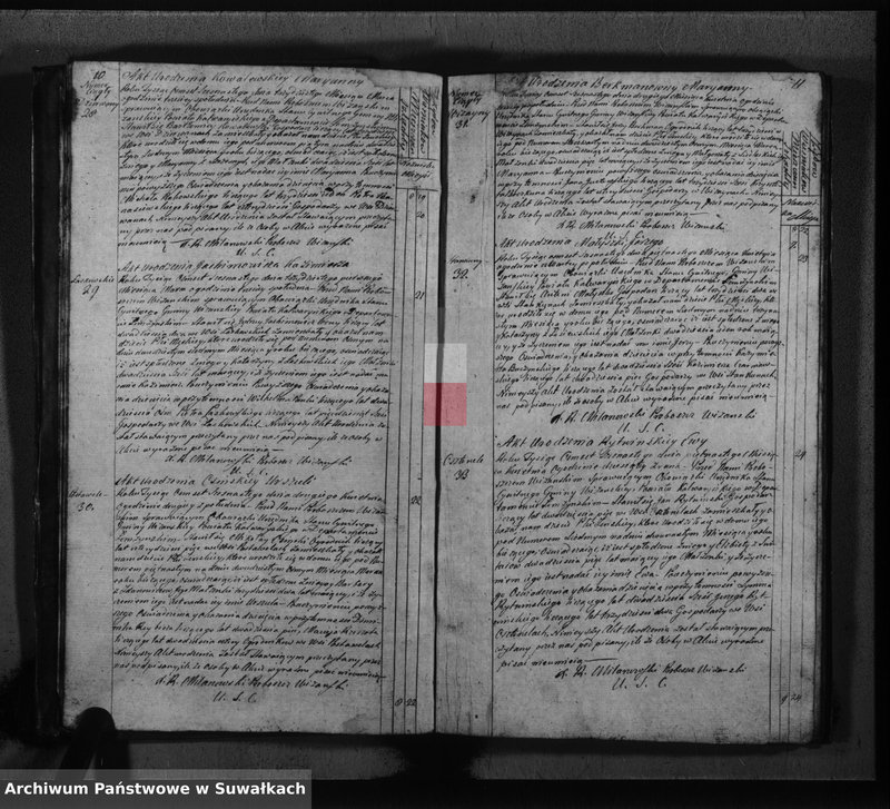image.from.unit.number "Akta urodzonych gminy wiżańskiey powiatu kalwaryjskiego w departamencie łomżyńskim od dnia 1-go miesiąca stycznia do dnia ostatniego miesiąca grudnia 1816 roku"