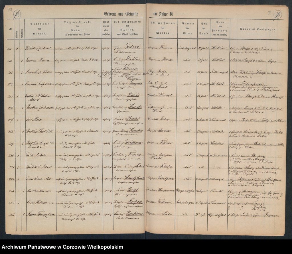 image.from.unit.number "Duplikate der Hauptkirche zu Landsberg an der Warthe (zawiera także księgę zgonów Konkordier Kirchen Gemeinde mit der reformirten und Militair Gemeinde z 1867 r.)"