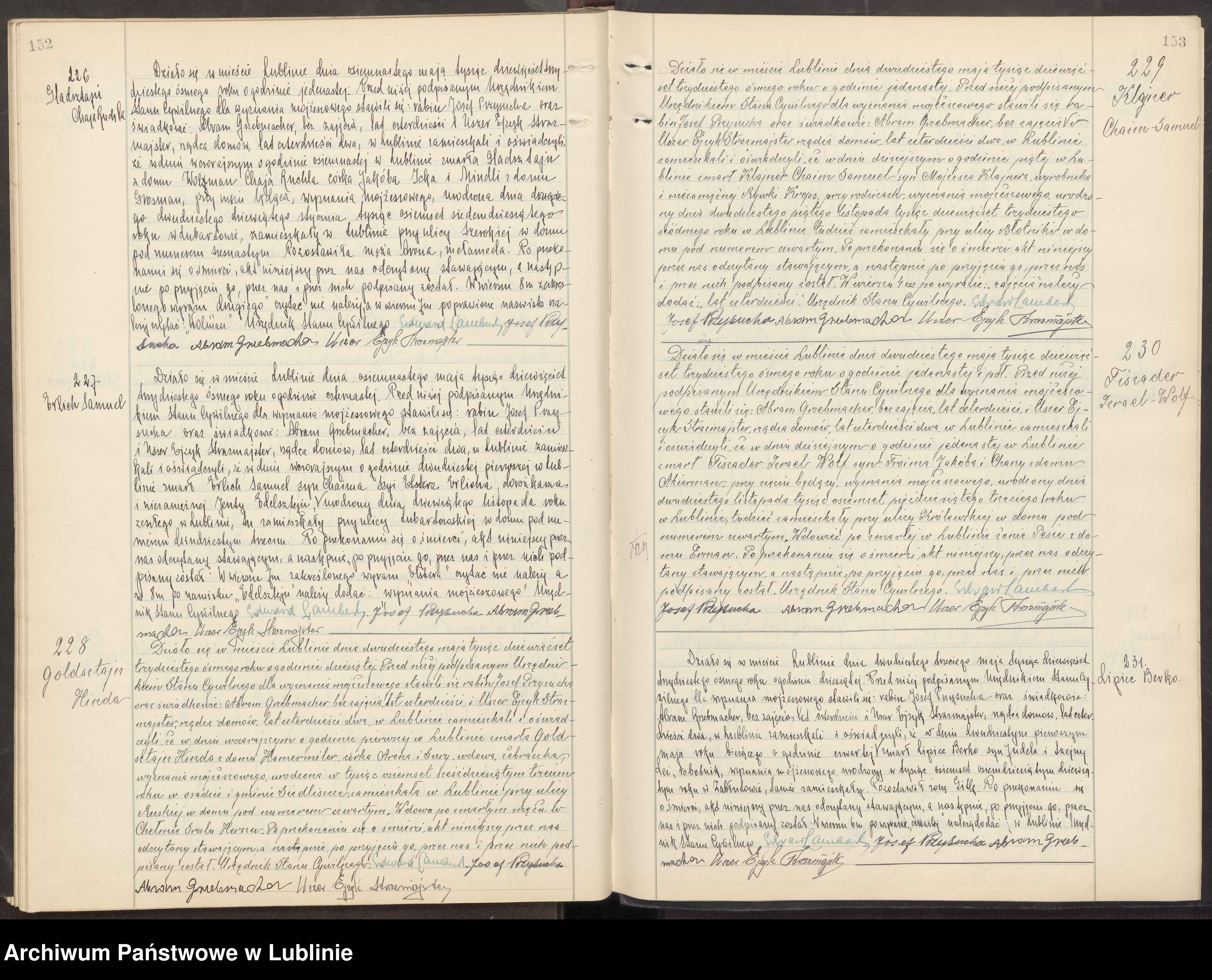 Skan z jednostki: Księga zgonów