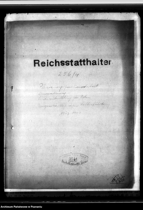 Obraz 4 z jednostki "Räumungs - Familienunterhalt. Sonderunterstützung für Polen. Umquartierung wegen Luftgeführdung"