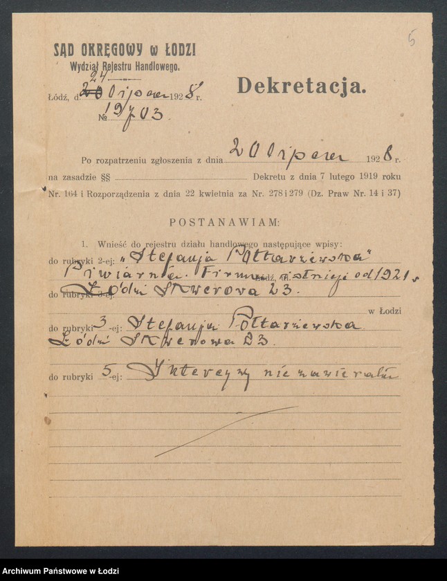 Obraz 7 z jednostki "Stefanja Pottarzewska – piwiarnia"