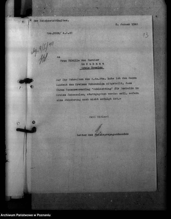 Obraz 19 z jednostki "Ortsnamenänderung Kreis Hohensalza"